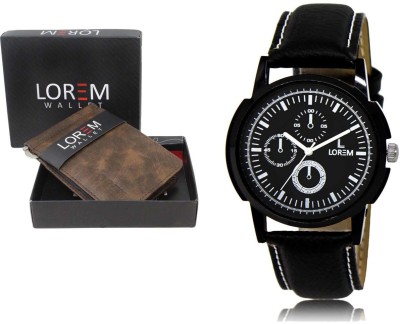 LOREM LrWL-05--LK-13 New Trandy Brown - Black Color Analog Watch  - For Men