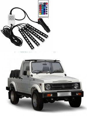 PECUNIA LED DC 12V Multicolour Music Car Strip Atmosphere Lamp Light For Car Interior Under Dash Lighting Kit with Sound Active Function and Wireless Remote Control C134 Car Fancy Lights(Multicolor)