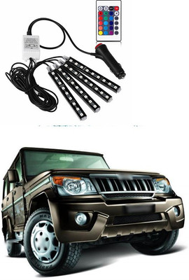 PECUNIA LED DC 12V Multicolour Music Car Strip Lamp Light For Car Interior Under Dash Lighting Kit with Sound Active Function and Wireless Remote Control C109 Car Fancy Lights(Multicolor)