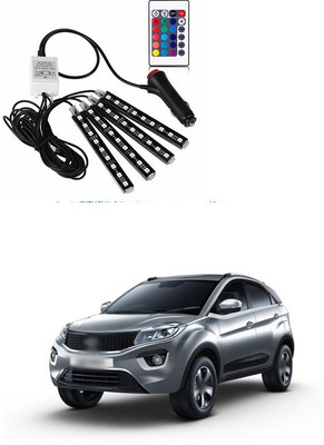 PECUNIA LED DC 12V Multicolour Music Car Strip Lamp Light For Car Interior Under Dash Lighting Kit with Sound Active Function and Wireless Remote Control C222 Car Fancy Lights(Multicolor)
