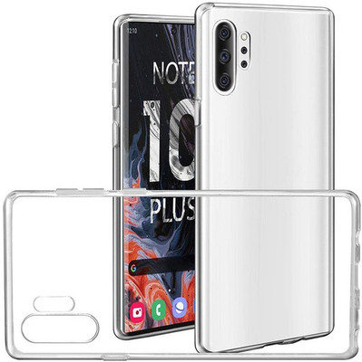 Case Creation Back Cover for Samsung Galaxy Note 10+ Soft Phone Case Slim Cover with flexible TPU Technology(Transparent, Camera Bump Protector, Silicon)