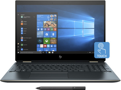 HP Spectre x360 Core i7 9th Gen - (16 GB + 32 GB Optane/512 GB SSD/Windows 10 Pro/4 GB Graphics) 15-df1004TX 2 in 1 Laptop(15.6 inch, Poseidon Blue, 2.09 kg, With MS Offi