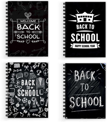 VPRINT QUALITY back to school notebooks A5 Notebook Unruled 160 Pages(Multicolor, Pack of 4)