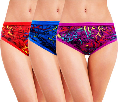 RC. ROYAL CLASS Women Hipster Multicolor Panty(Pack of 3)