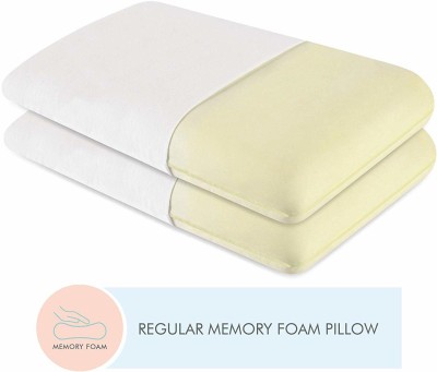 The White Willow King Size Neck and Back Pain Relief Memory Foam Solid Sleeping Pillow Pack of 2(White)