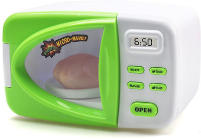 SaiDeng Microwave Oven Toy with Simulation Food Role Play Kitchen Classical Toys Set