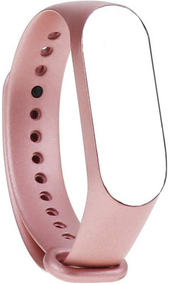 J Metalic Band Compatible with Band 3/4 R_Golden Smart Band Strap(Pink)