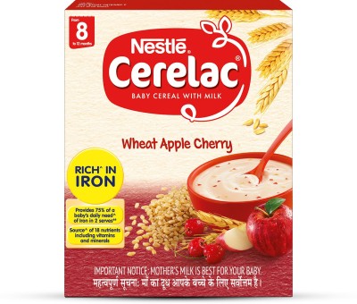 Nestle Cerelac Wheat Apple Cherry Cereal(300 g, 8+ Months)