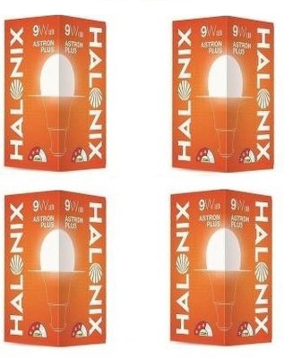 HALONIX 9 W Round B22 LED Bulb(White, Pack of 4)