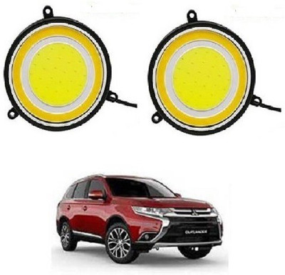 ACCESSOREEZ Round Shape COB LED DAYTIME RUNNING LIGHT ( DRL ) GXP148 Waterproof Car Fancy Lights ( WHITE , YELLOW ) Car Fancy Lights(White)