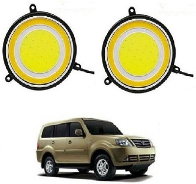 ACCESSOREEZ Round Shape COB LED DAYTIME RUNNING LIGHT ( DRL ) GXP91 Waterproof Car Fancy Lights ( WHITE , YELLOW ) Car Fancy Lights(White)