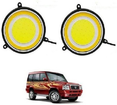 ACCESSOREEZ Round Shape COB LED DAYTIME RUNNING LIGHT ( DRL ) GXP39 Waterproof Car Fancy Lights ( WHITE , YELLOW ) Car Fancy Lights(White)