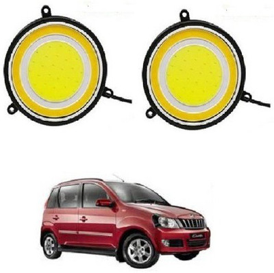 ACCESSOREEZ Round Shape COB LED DAYTIME RUNNING LIGHT ( DRL ) GXP172 Waterproof Car Fancy Lights ( WHITE , YELLOW ) Car Fancy Lights(White)