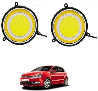 ACCESSOREEZ Round Shape COB LED DAYTIME RUNNING LIGHT ( DRL ) GXP81 Waterproof Car Fancy Lights ( WHITE , YELLOW ) Car Fancy Lights(White)