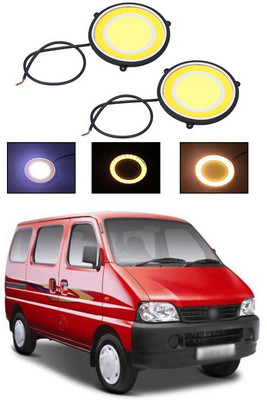 PECUNIA CAR DRL Daytime Running Light Flexible Round Shape White LED Lights Driving lamp COB Lights car-Styling 2PCS 12V DC for All Cars V165 Fog Lamp Car LED for Maruti Suzuki (12 V, 12 W)(Eeco, Pack of 2)