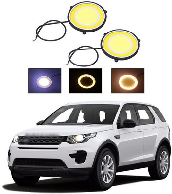 PECUNIA CAR DRL Daytime Running Light Flexible Round Shape White LED Lights Driving lamp COB Lights car-Styling 2PCS 12V DC for All Cars V15 Fog Lamp Car LED for Land Rover (12 V, 12 W)(Discovery Sport, Pack of 2)
