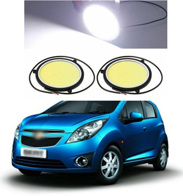 PECUNIA CAR DRL Daytime Running Light Flexible Round Shape White LED Lights Driving lamp COB Lights car-Styling 2PCS 12V DC for All Cars 6 Fog Lamp Car LED for Chevrolet (12 V, 12 W)(Beat, Pack of 2)