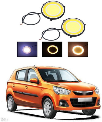 PECUNIA CAR DRL Daytime Running Light Flexible Round Shape White LED Lights Driving lamp COB Lights car-Styling 2PCS 12V DC for All Cars V161 Fog Lamp Car LED for Maruti Suzuki (12 V, 12 W)(Alto K10, Pack of 2)