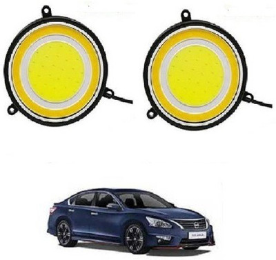 ACCESSOREEZ Round Shape COB LED DAYTIME RUNNING LIGHT ( DRL ) GXP67 Waterproof Car Fancy Lights ( WHITE , YELLOW ) Car Fancy Lights(White)