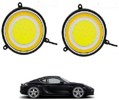 ACCESSOREEZ Round Shape COB LED DAYTIME RUNNING LIGHT ( DRL ) GXP164 Waterproof Car Fancy Lights ( WHITE , YELLOW ) Car Fancy Lights(White)