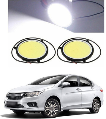 PECUNIA CAR DRL Daytime Running Light Flexible Round Shape White LED Lights Driving lamp COB Lights car-Styling 2PCS 12V DC for All Cars 10 Fog Lamp Car LED for Honda (12 V, 12 W)(City, Pack of 2)