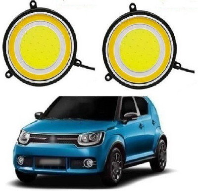 ACCESSOREEZ Round Shape COB LED DAYTIME RUNNING LIGHT ( DRL ) GXP27 Waterproof Car Fancy Lights ( WHITE , YELLOW ) Car Fancy Lights(White)