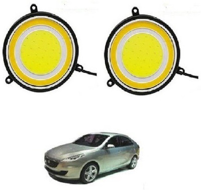 ACCESSOREEZ Round Shape COB LED DAYTIME RUNNING LIGHT ( DRL ) GXP45 Waterproof Car Fancy Lights ( WHITE , YELLOW ) Car Fancy Lights(White)