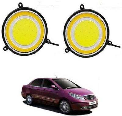 ACCESSOREEZ Round Shape COB LED DAYTIME RUNNING LIGHT ( DRL ) GXP48 Waterproof Car Fancy Lights ( WHITE , YELLOW ) Car Fancy Lights(White)