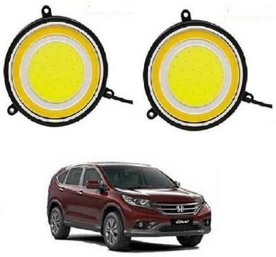 ACCESSOREEZ Round Shape COB LED DAYTIME RUNNING LIGHT ( DRL ) GXP53 Waterproof Car Fancy Lights ( WHITE , YELLOW ) Car Fancy Lights(White)