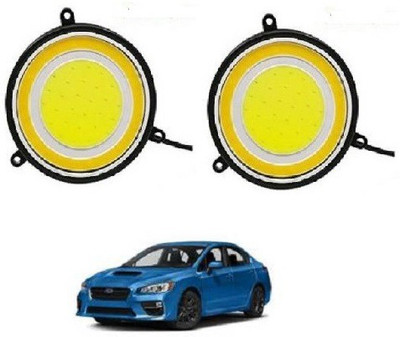 ACCESSOREEZ Round Shape COB LED DAYTIME RUNNING LIGHT ( DRL ) GXP170 Waterproof Car Fancy Lights ( WHITE , YELLOW ) Car Fancy Lights(White)