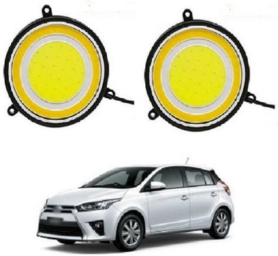 ACCESSOREEZ Round Shape COB LED DAYTIME RUNNING LIGHT ( DRL ) GXP36 Waterproof Car Fancy Lights ( WHITE , YELLOW ) Car Fancy Lights(White)