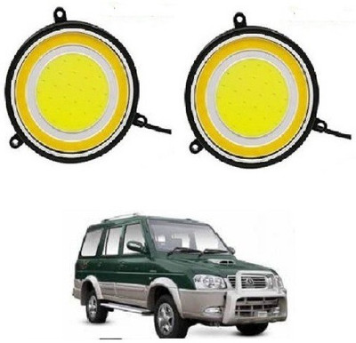 ACCESSOREEZ Round Shape COB LED DAYTIME RUNNING LIGHT ( DRL ) GXP145 Waterproof Car Fancy Lights ( WHITE , YELLOW ) Car Fancy Lights(White)