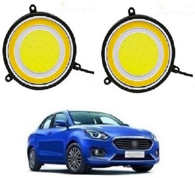 ACCESSOREEZ Round Shape COB LED DAYTIME RUNNING LIGHT ( DRL ) GXP26 Waterproof Car Fancy Lights ( WHITE , YELLOW ) Car Fancy Lights(White)