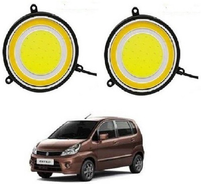 ACCESSOREEZ Round Shape COB LED DAYTIME RUNNING LIGHT ( DRL ) GXP126 Waterproof Car Fancy Lights ( WHITE , YELLOW ) Car Fancy Lights(White)
