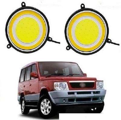 ACCESSOREEZ Round Shape COB LED DAYTIME RUNNING LIGHT ( DRL ) GXP05 Waterproof Car Fancy Lights ( WHITE , YELLOW ) Car Fancy Lights(White)