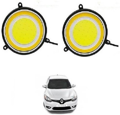 ACCESSOREEZ Round Shape COB LED DAYTIME RUNNING LIGHT ( DRL ) GXP146 Waterproof Car Fancy Lights ( WHITE , YELLOW ) Car Fancy Lights(White)