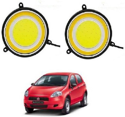 ACCESSOREEZ Round Shape COB LED DAYTIME RUNNING LIGHT ( DRL ) GXP165 Waterproof Car Fancy Lights ( WHITE , YELLOW ) Car Fancy Lights(White)