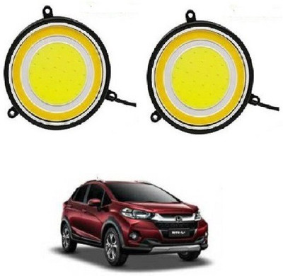 ACCESSOREEZ Round Shape COB LED DAYTIME RUNNING LIGHT ( DRL ) GXP169 Waterproof Car Fancy Lights ( WHITE , YELLOW ) Car Fancy Lights(White)