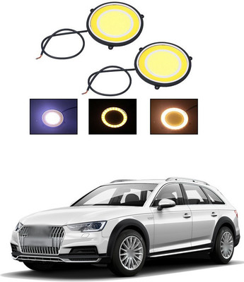 PECUNIA CAR DRL Daytime Running Light Flexible Round Shape White LED Lights Driving lamp COB Lights car-Styling 2PCS 12V DC for All Cars V33 Fog Lamp Car LED for Audi (12 V, 12 W)(A4, Pack of 2)