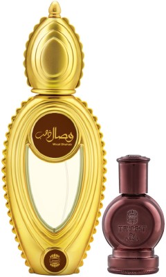 Ajmal Wisal Dhahab EDP Fruity Floral Perfume 50ml for Men and Tempest Concentrated Perfume Oil Floral Alcohol- Attar 12ml for Unisex(2 Items in the set)