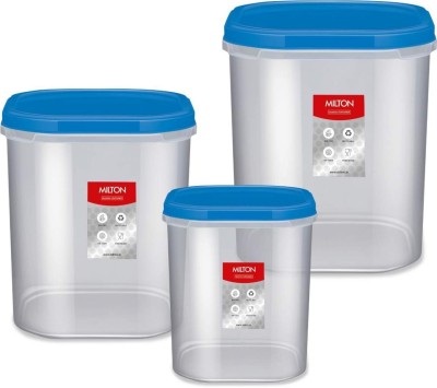 MILTON Plastic Grocery Container  - 6000 ml, 8000 ml, 12000 ml(Pack of 3, Brown)