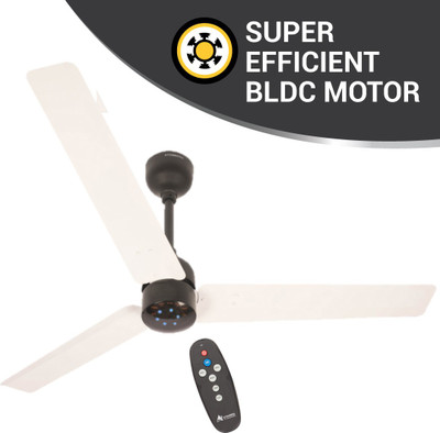 Atomberg Renesa 1200 mm BLDC Motor with Remote 3 Blade Ceiling Fan(White & Black, Pack of 1)
