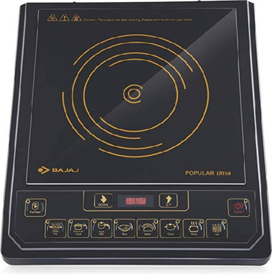 Bajaj 1400-Watts High Quality Automatic Induction Cooktop (Black, Push Button)