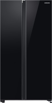 SAMSUNG 700 L Frost Free Side by Side Refrigerator  (All Black, RS72R50112C/TL)