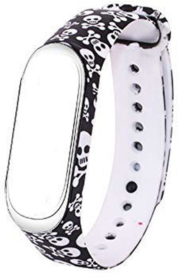 J Skull Print Strap Compatible With Band 3 /4 Design _01 Smart Band Strap(Mullti Color)