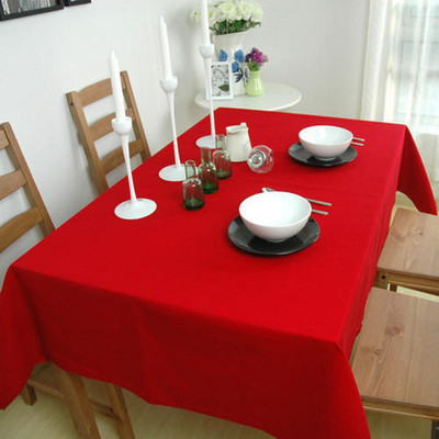 Flipkart SmartBuy Cotton 4 Seater Solid Table Cover(Red)