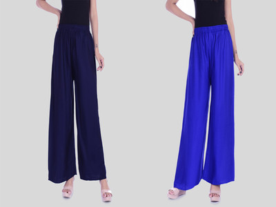 PinkCity Style Regular Fit Women Blue Trousers
