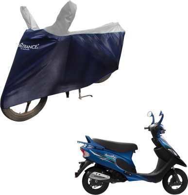 MOTOTRANCE Two Wheeler Cover for TVS(Scooty Pep+, Blue, Silver)