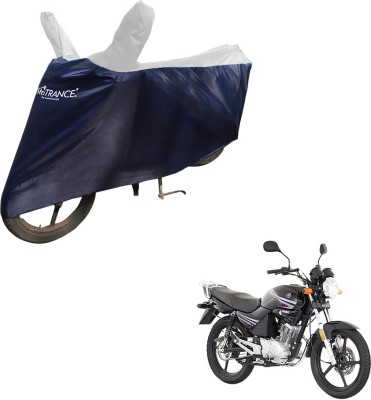 MOTOTRANCE Two Wheeler Cover for Yamaha(YBR 125, Blue, White)