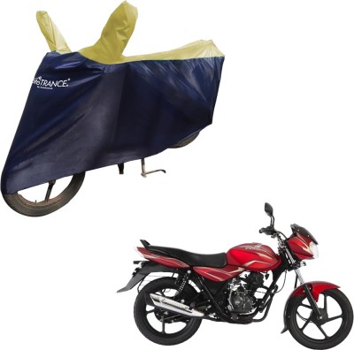 MOTOTRANCE Two Wheeler Cover for Bajaj(Discover 100 DTS-i, Blue, Yellow)